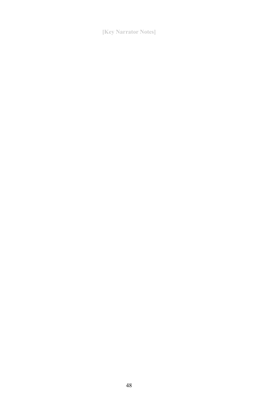 [Key Narrator Notes] 